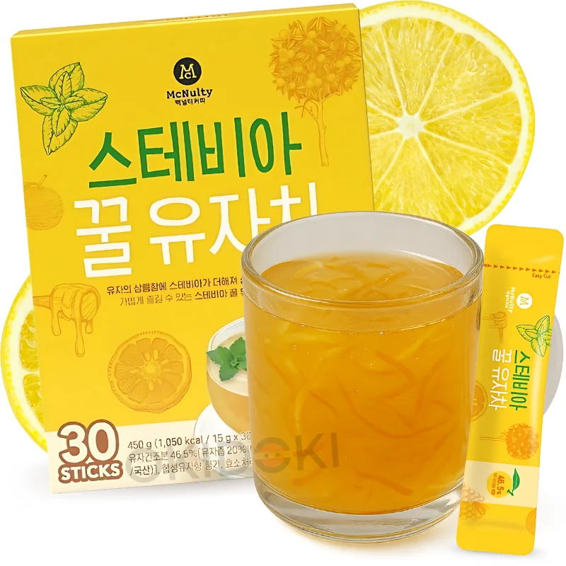 Mcnulty Korean Yuzu Tea with Honey and Stevia 30pcs 450g