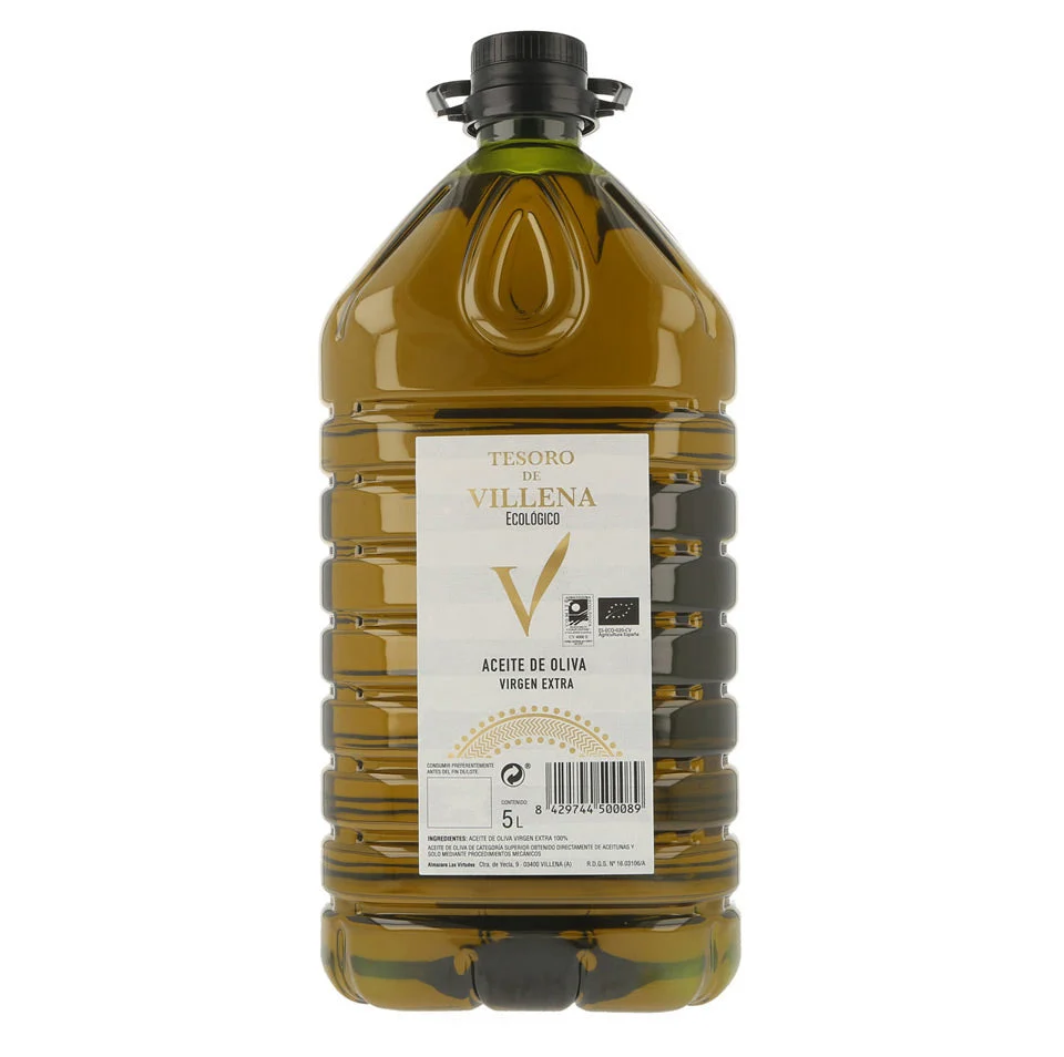 Aceite de Oliva Virgen Extra Ecológico Tesoro de Villena 5 L.