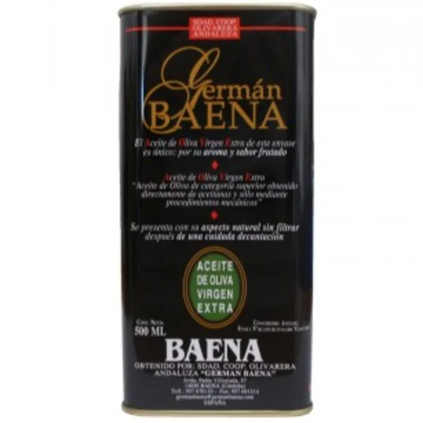 ACEITE OLIVA VIRGEN EXTRA "GERMAN BAENA" 5 L. LATA NEGRA