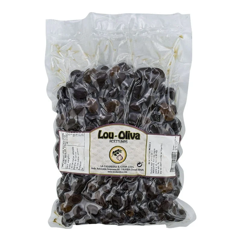 Aceitunas negras de Aragón Lou-Oliva La Calandina 1 kg