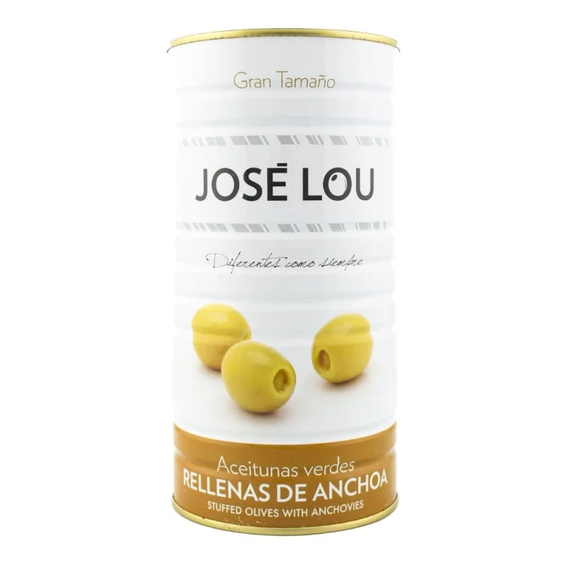 Aceitunas rellenas de anchoa José Lou lata 1400 g