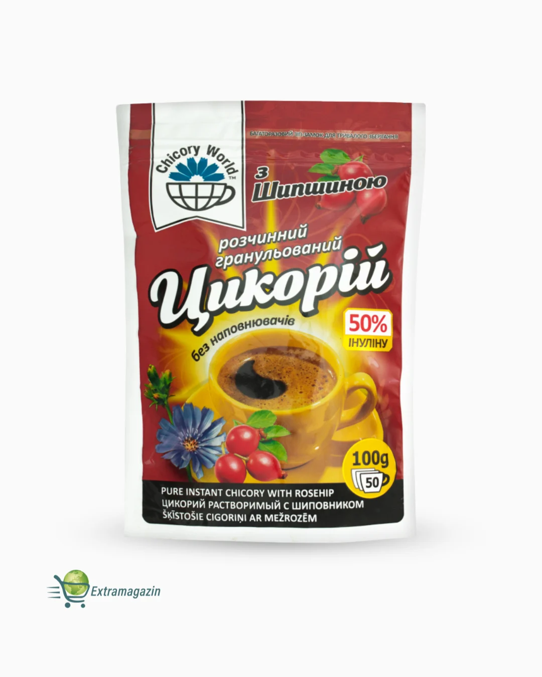 Achicoria soluble granulada con escaramujos 10x100g CHICORY WORLD