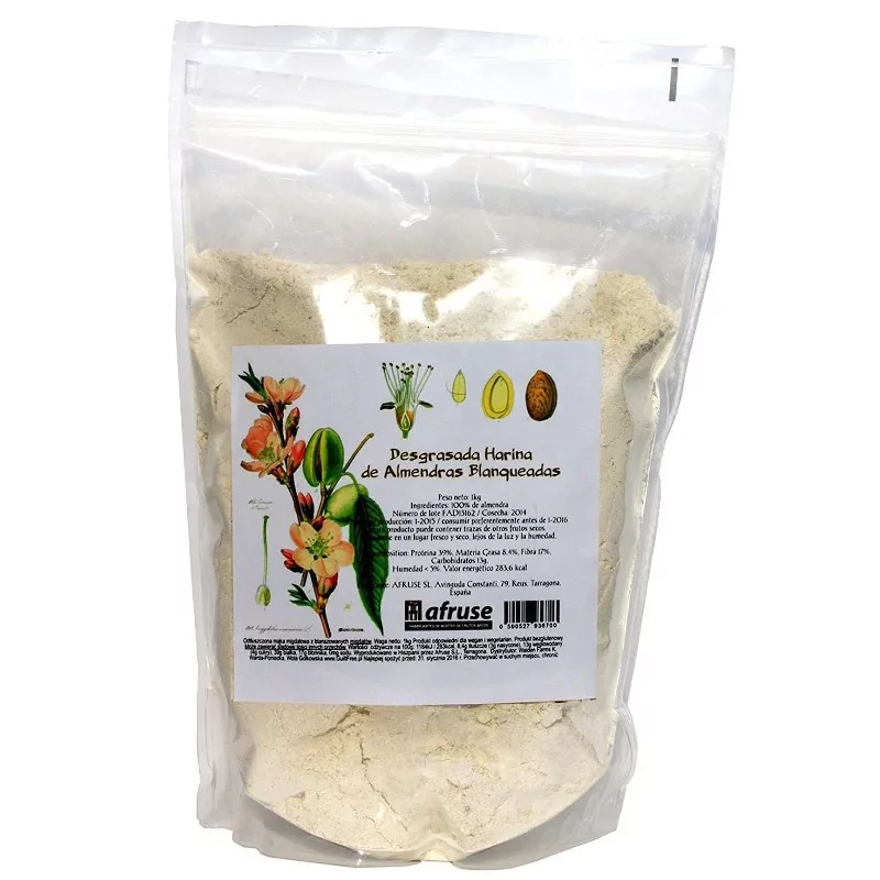 Afruse Ver todos los productos Afruse - Harina desgrasada de almendras blanqueadas 250 g