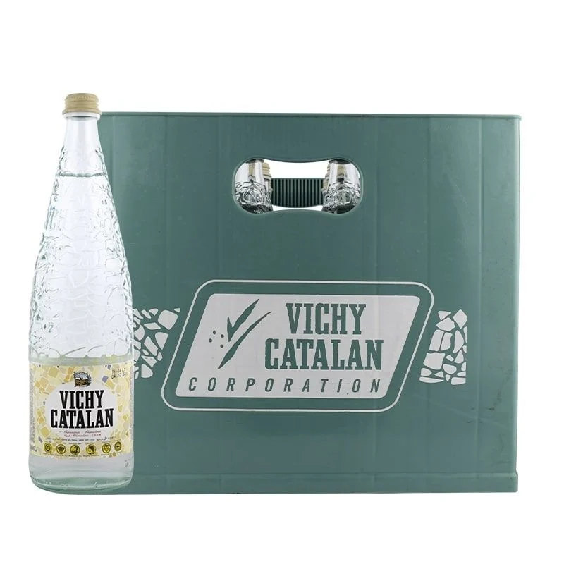 Agua con gas Vichy Catalan 1L 12 botellas cristal retornable-Zaragoza