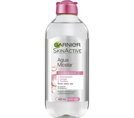 AGUA MICELAR SKINACTIVE TODO EN 1 GARNIER 400 ML.