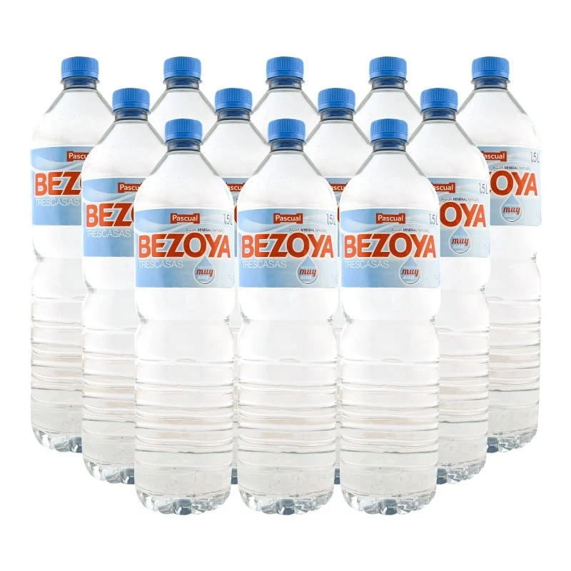 Agua mineral Bezoya 1.5 litros 2 packs de 6 botellas