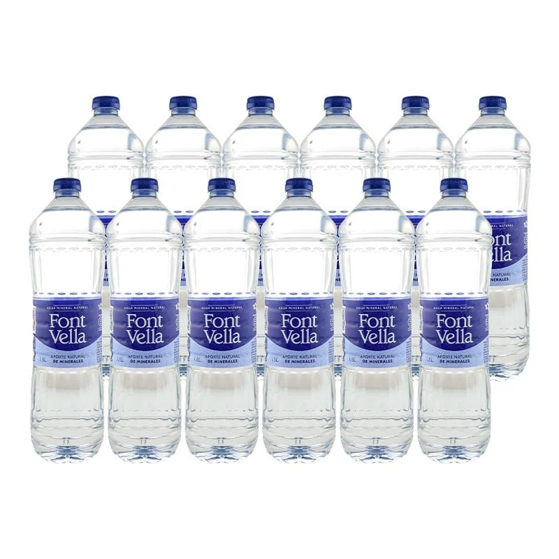 Agua mineral Font Vella 1.5 litros 2 packs de 6 botellas