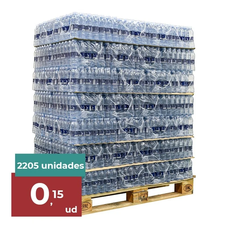 Agua mineral Insalus 330 ml palet 63 packs de 35 botellas