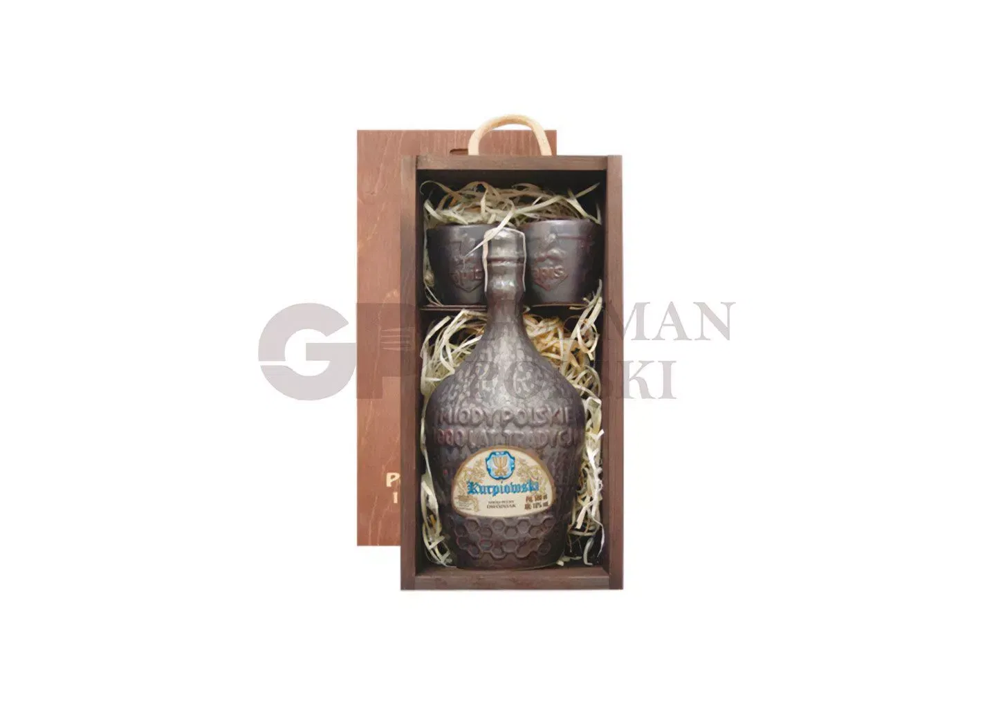 Aguardiente de miel KURPIOWSKI con 2 vasos 0.5L 16% APIS