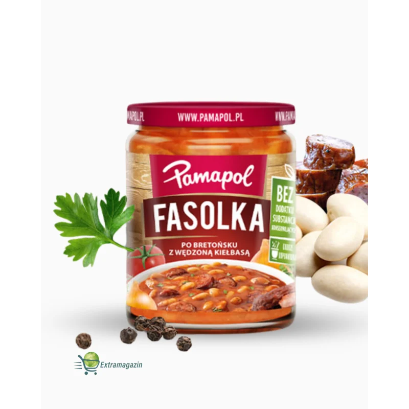 Alubias con salchicha en salsa de tomate"FASOLKA" 500g PAMAPOL