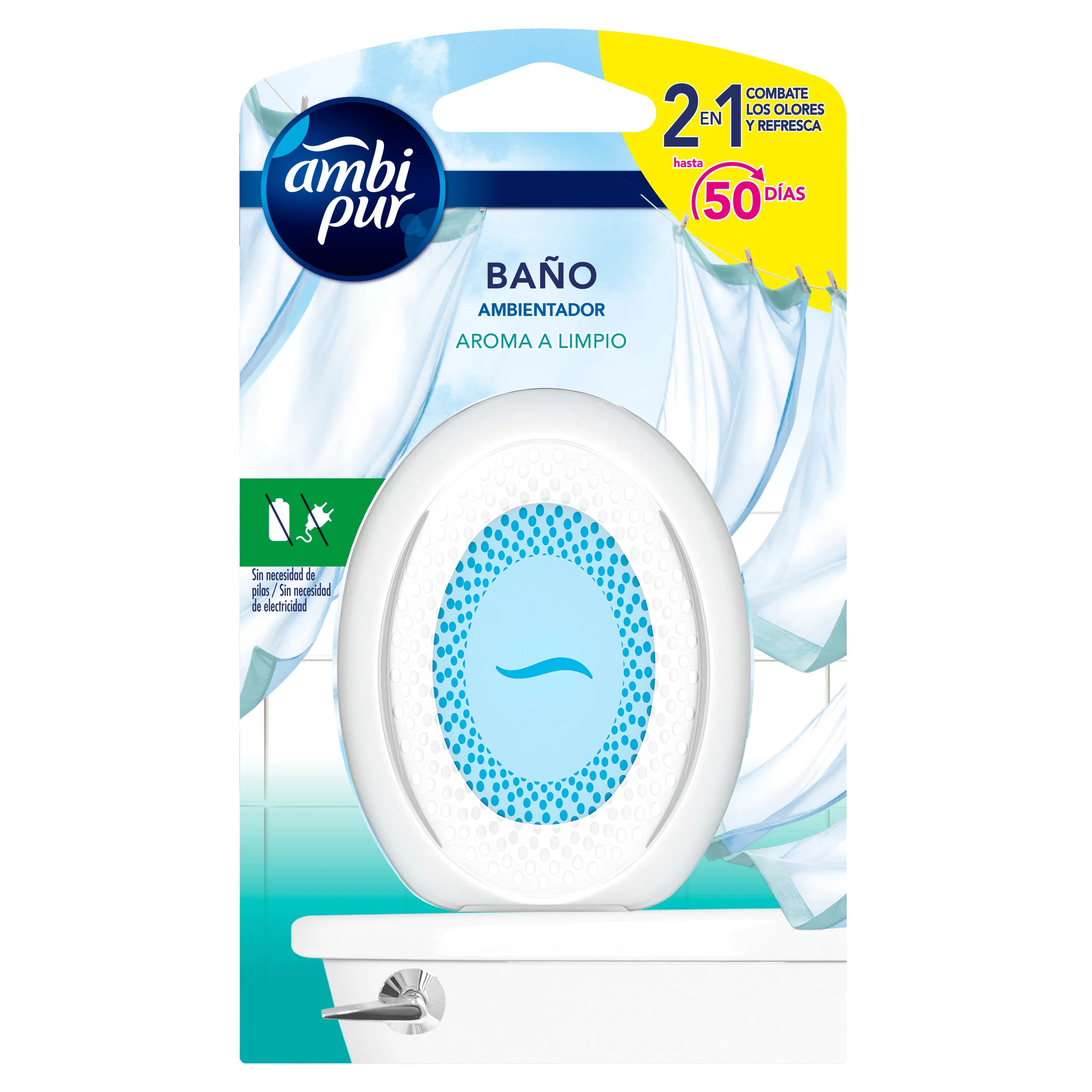 Ambientador baño Ambipur 7,5Ml Aroma A Limpio
