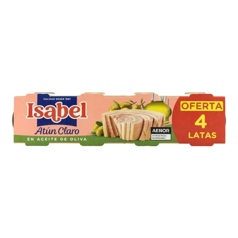Atún claro Isabel en aceite de oliva 4x65 g