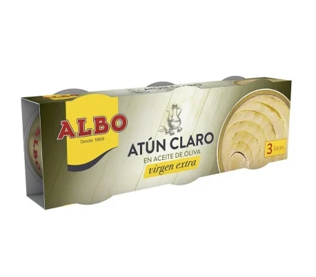 ATUN CLARO AC.OLIVA VIRGEN EXTRA ALBO PACK 3X67 GRS.