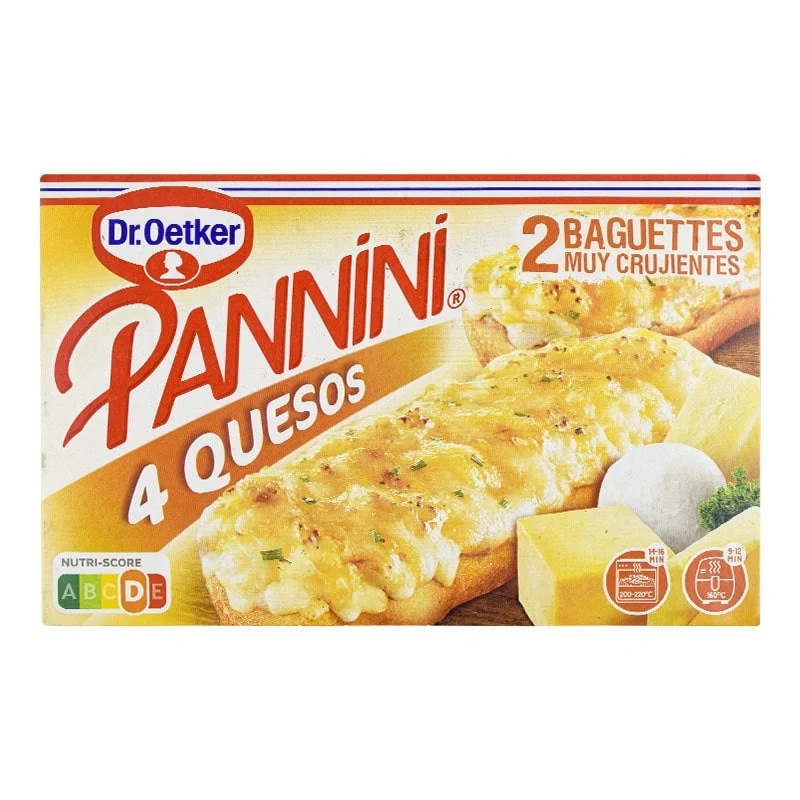Baguettes Pannini 4 quesos Dr. Oetker 2x125 g