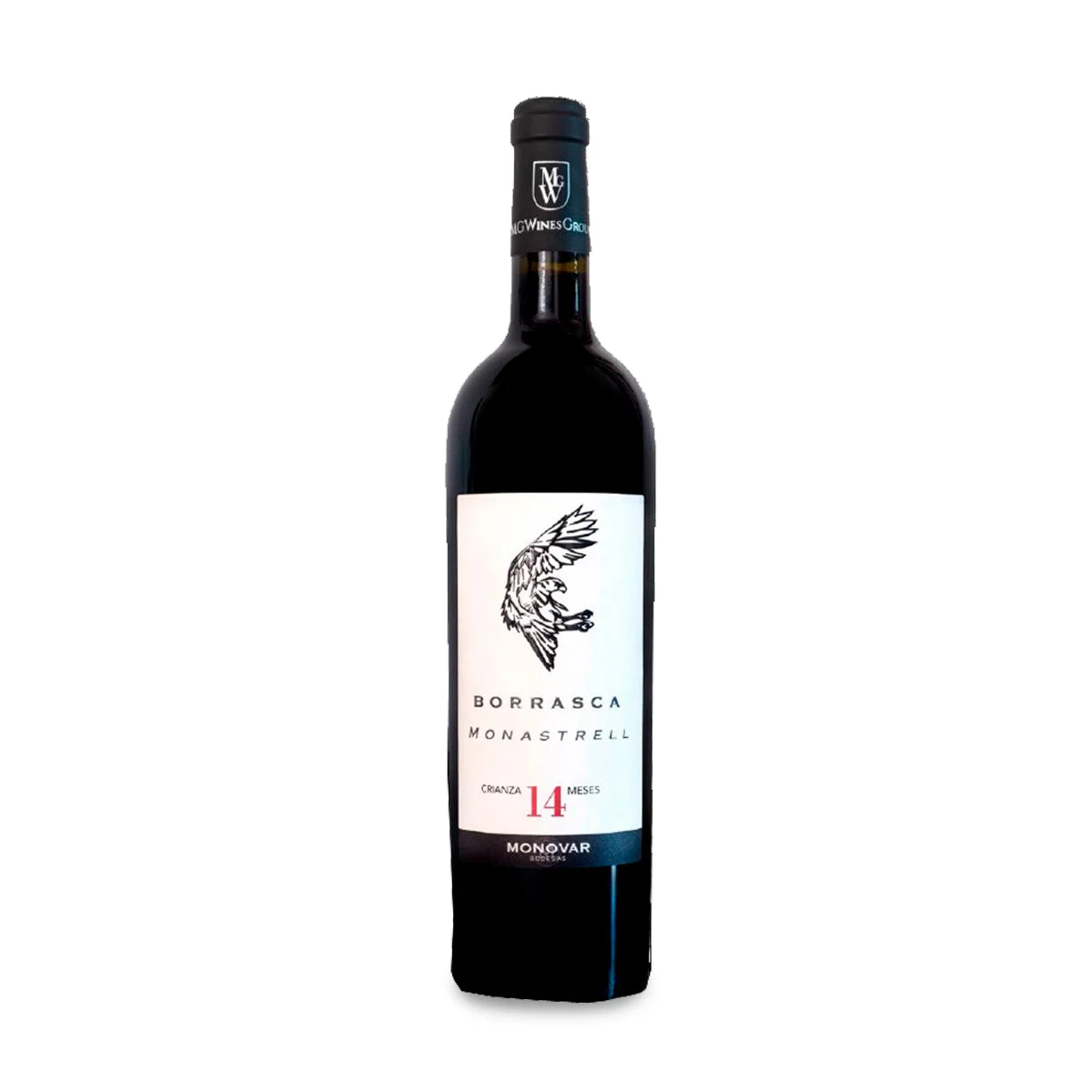 Borrasca Crianza 14 meses tinto Monastrell de Bodegas Monóvar. Caja 3 botellas.
