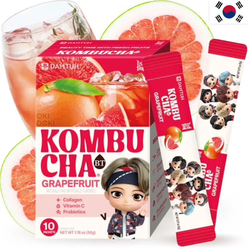 BTS Tinytan Kombucha Grapefruit Flavor 5g X 10 units (Random Design)