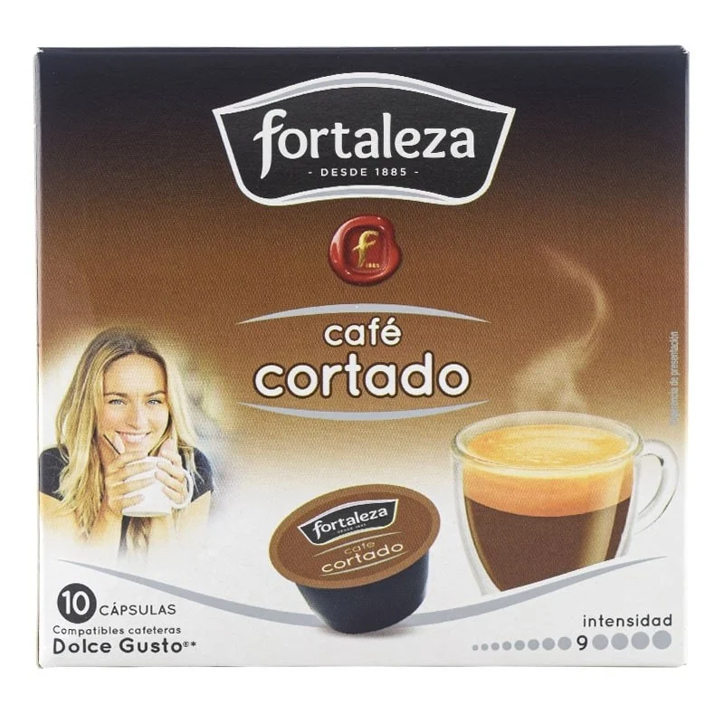 Cápsulas café cortado Fortaleza compatibles con Dolce Gusto 10 ud