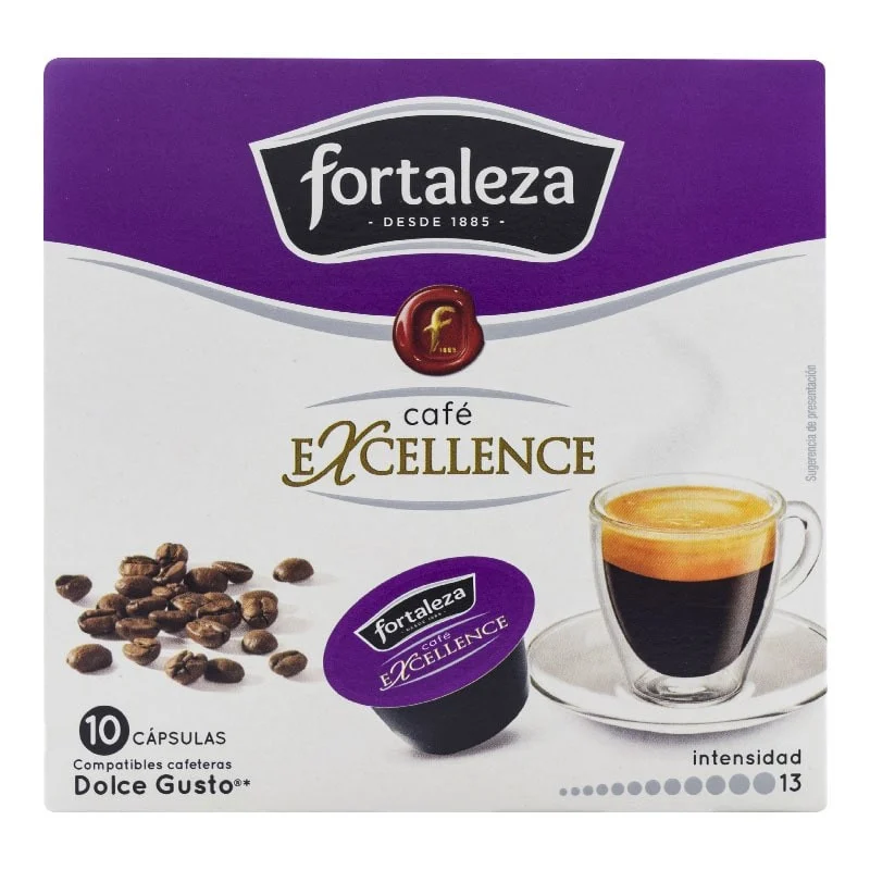 Cápsulas café Fortaleza Excellence compatibles con Dolce Gusto 10 ud
