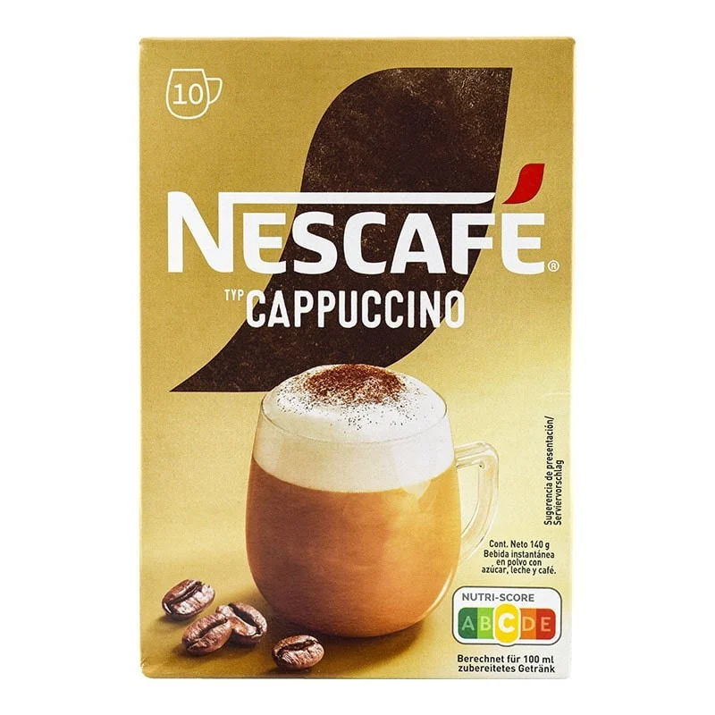Café cappuccino en polvo Nescafé caja 10x14 g