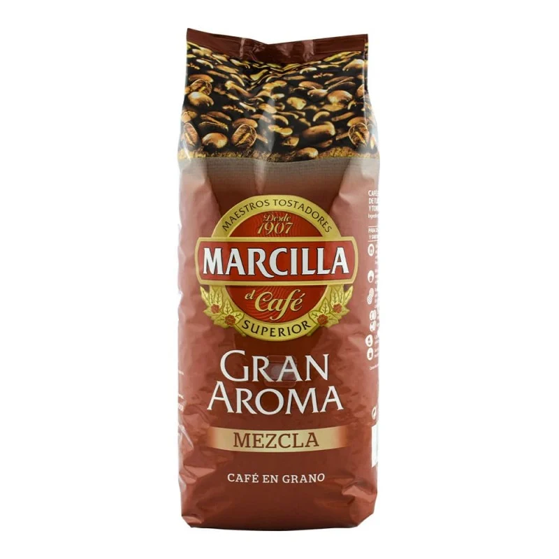 Café en grano mezcla Marcilla Gran Aroma 1 kg