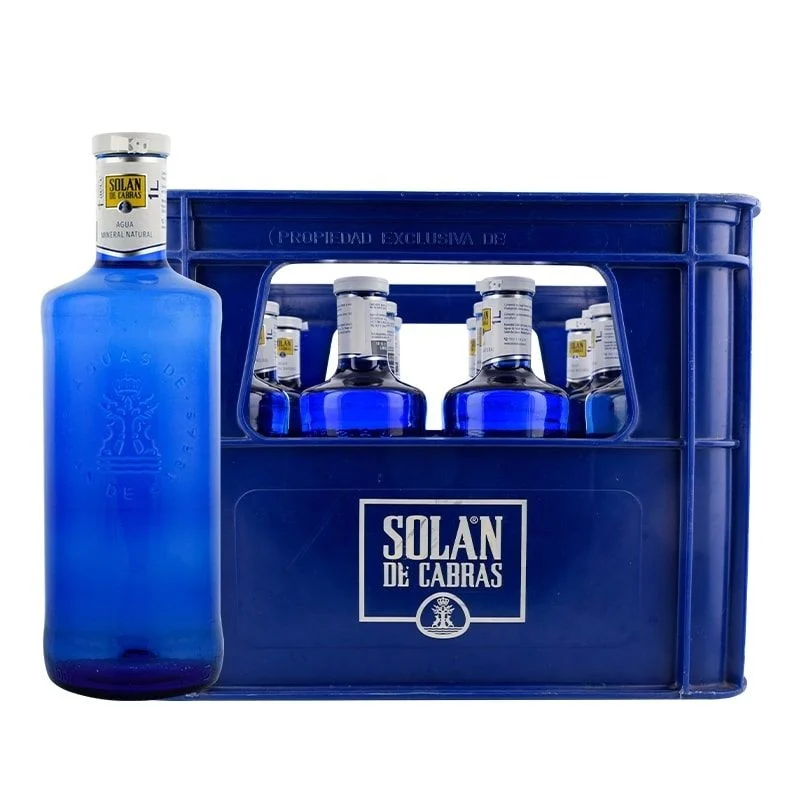 Agua Solan de Cabras 1L 12 botellas cristal retornable-Zaragoza