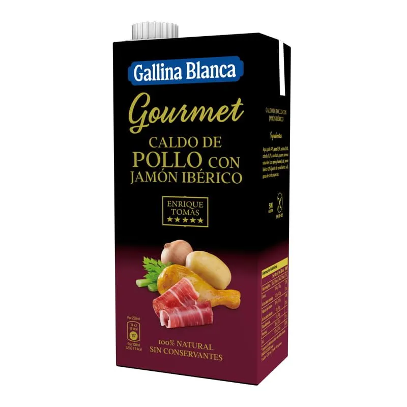 Caldo de Pollo con Jamón Ibérico Gourmet de Gallina Blanca