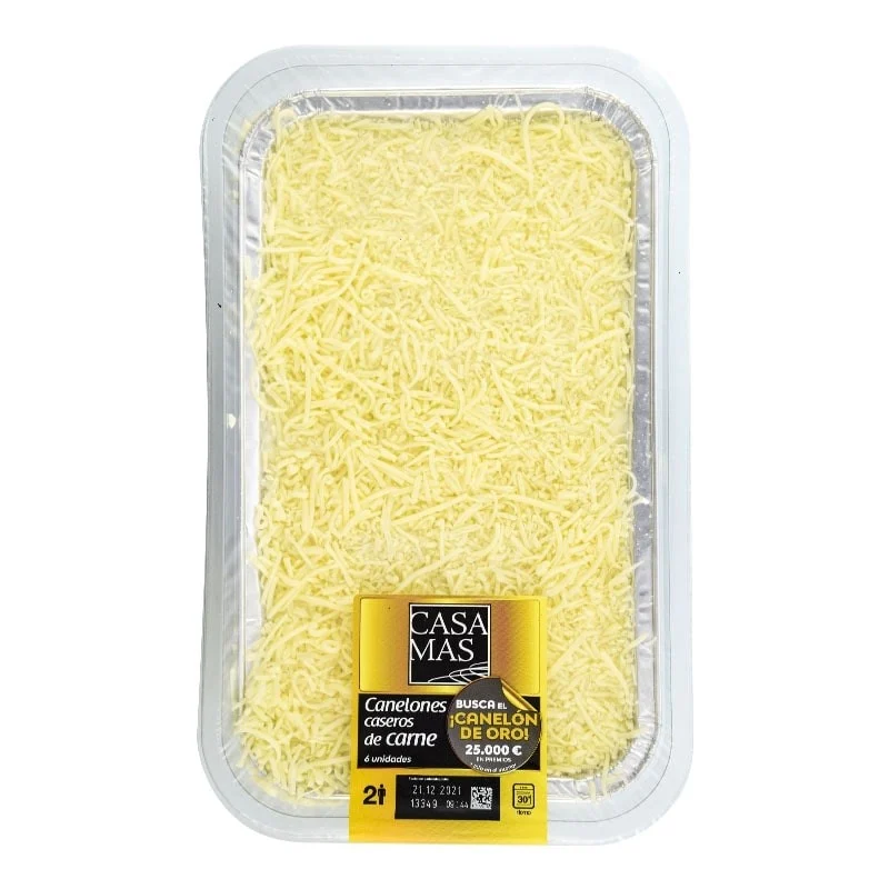 Canelones de carne Casa Mas 2 raciones 700 g