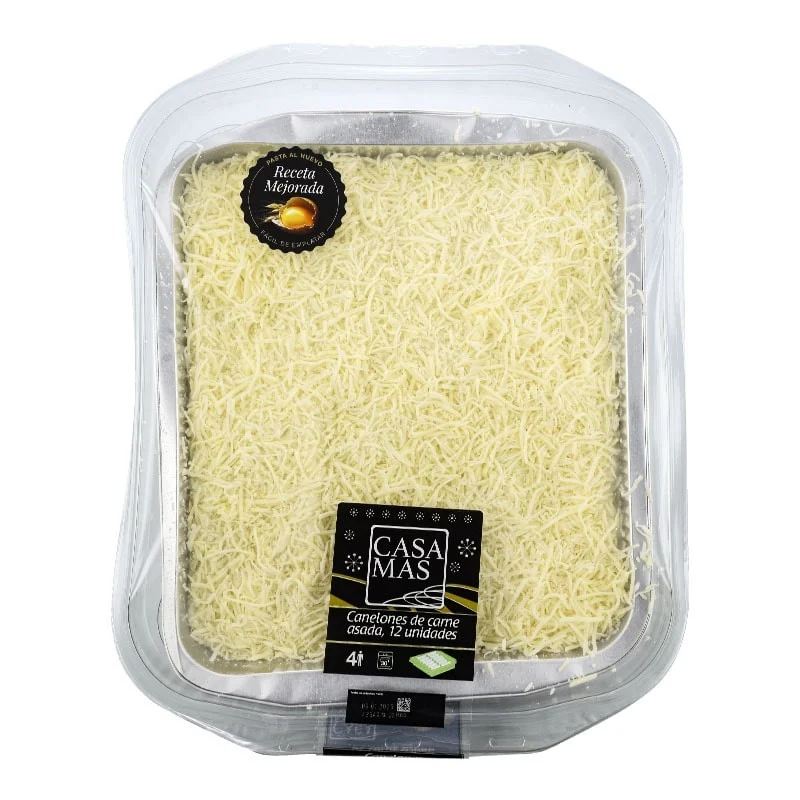 Canelones de carne asada Casa Mas 4 raciones 12 ud