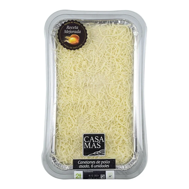 Canelones de pollo asado Casa Mas 2 raciones 700 g