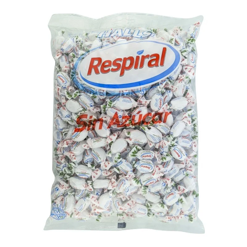 Caramelos de mentol y eucalipto sin azúcar Respiral Halls 1 kg