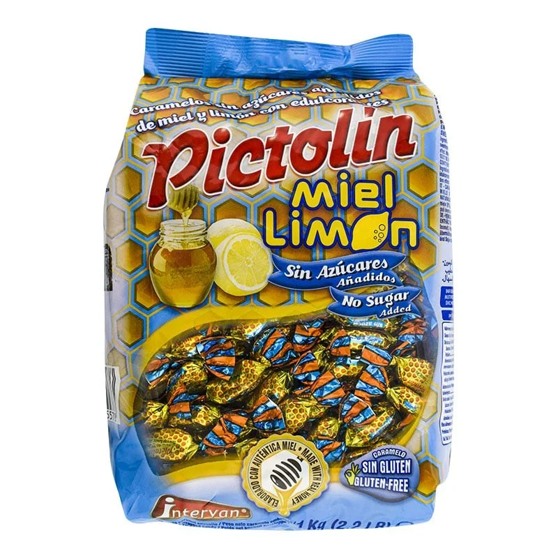 Caramelos de miel y limón sin azúcar Pictolín 1 kg