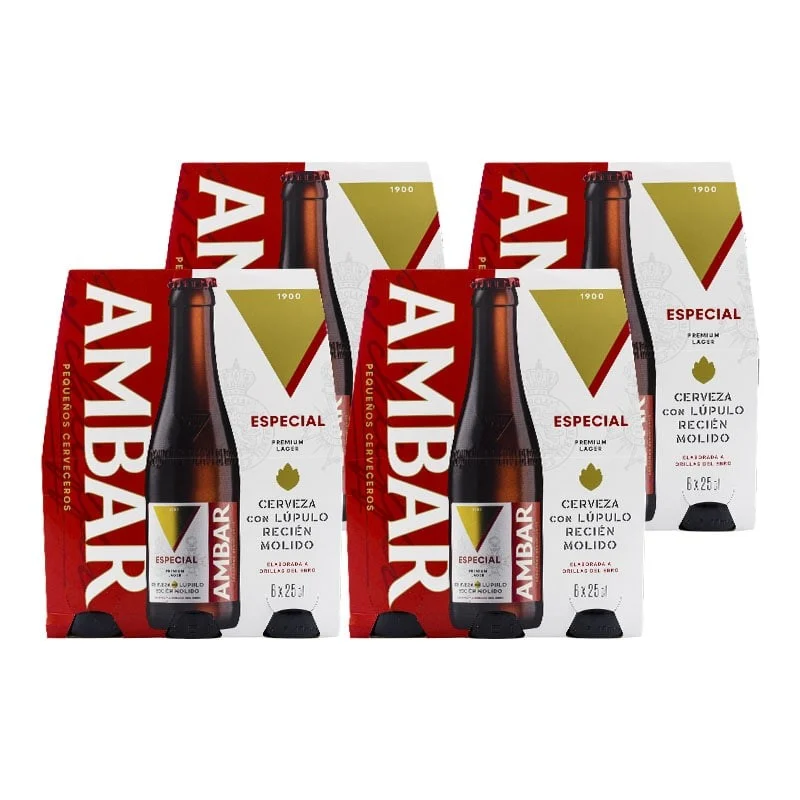 Cerveza Ambar Especial 25 cl pack 24 botellines