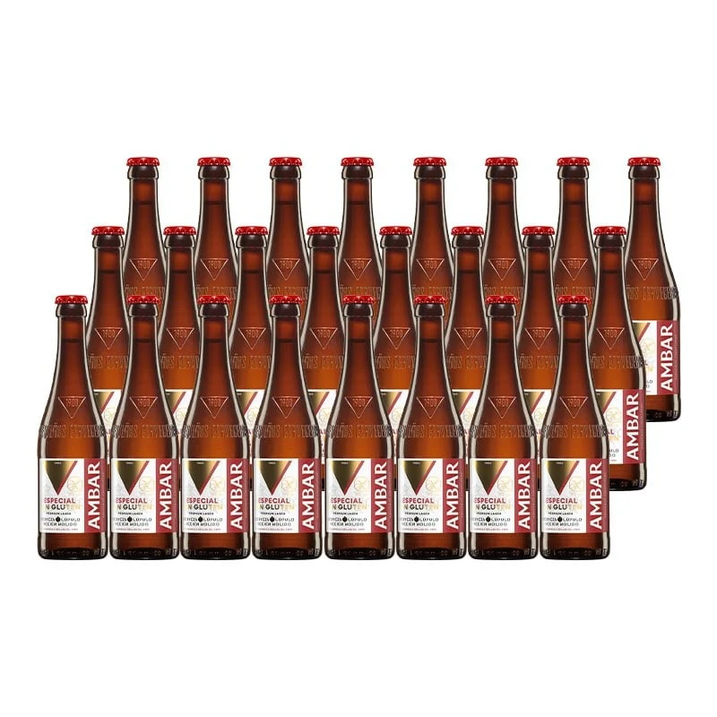 Cerveza Ambar Especial Sin Gluten 33 cl pack 24 botellines