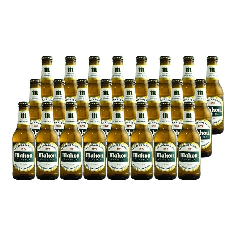 Cerveza Mahou Clásica 25 cl 4 packs de 6 botellines