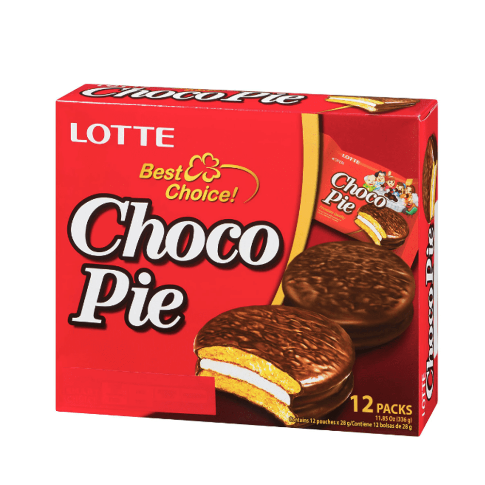Choco Pie Coreano Relleno de Crema de Nube 336g Lotte