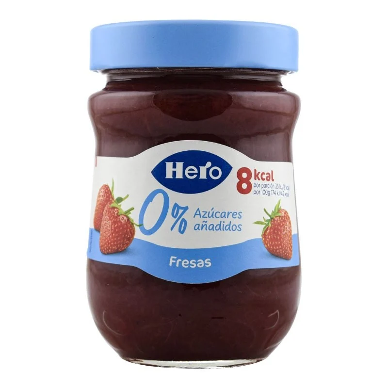 Confitura de fresa 0% azucares añadidos Hero 280 g