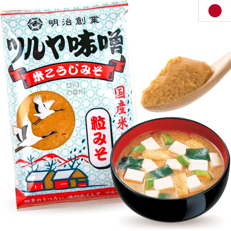 Tsuruya Kome Koji Japanese Miso Paste (Thick with Pieces) 500g