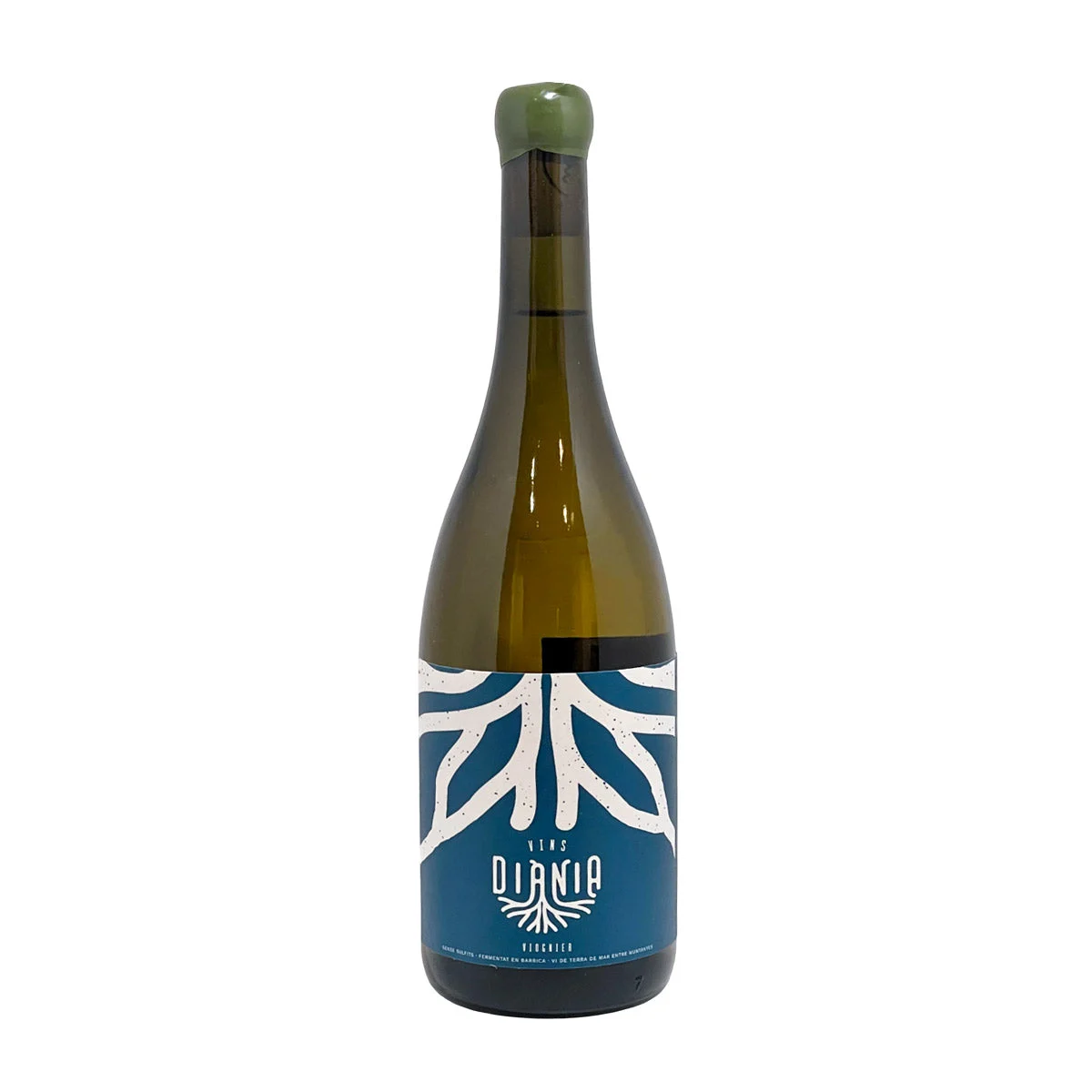 Diània blanco Viognier Natural Tostado lento barrica seco.