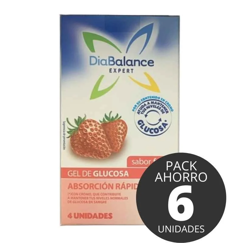 Diabalance Gel Glucosa Rapida Fresa - Pack Ahorro