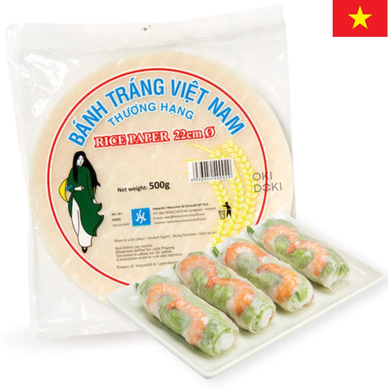Hs Rice Paper 22cm Round for Spring Rolls 500g