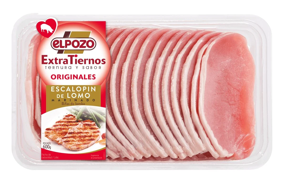 Escalopín de lomo extratierno ElPozo 600g aproximadamente