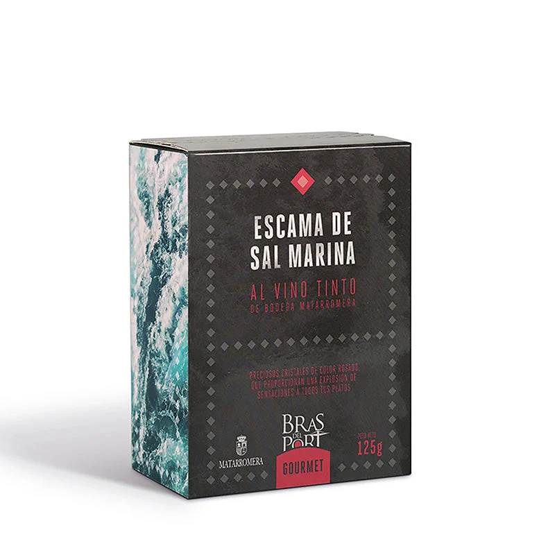 Escamas de sal marina al vino tinto 125 g. Bras del Port. Caja 3 uds.