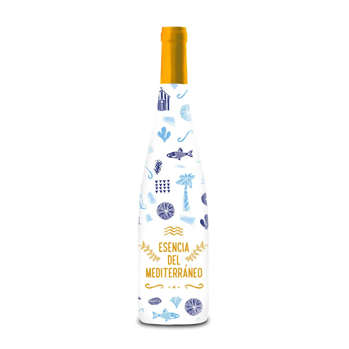 Esencia del Mediterráneo. Coupage Sauvignon Blanc y Moscatel. Mejor precio caja 6 botellas.