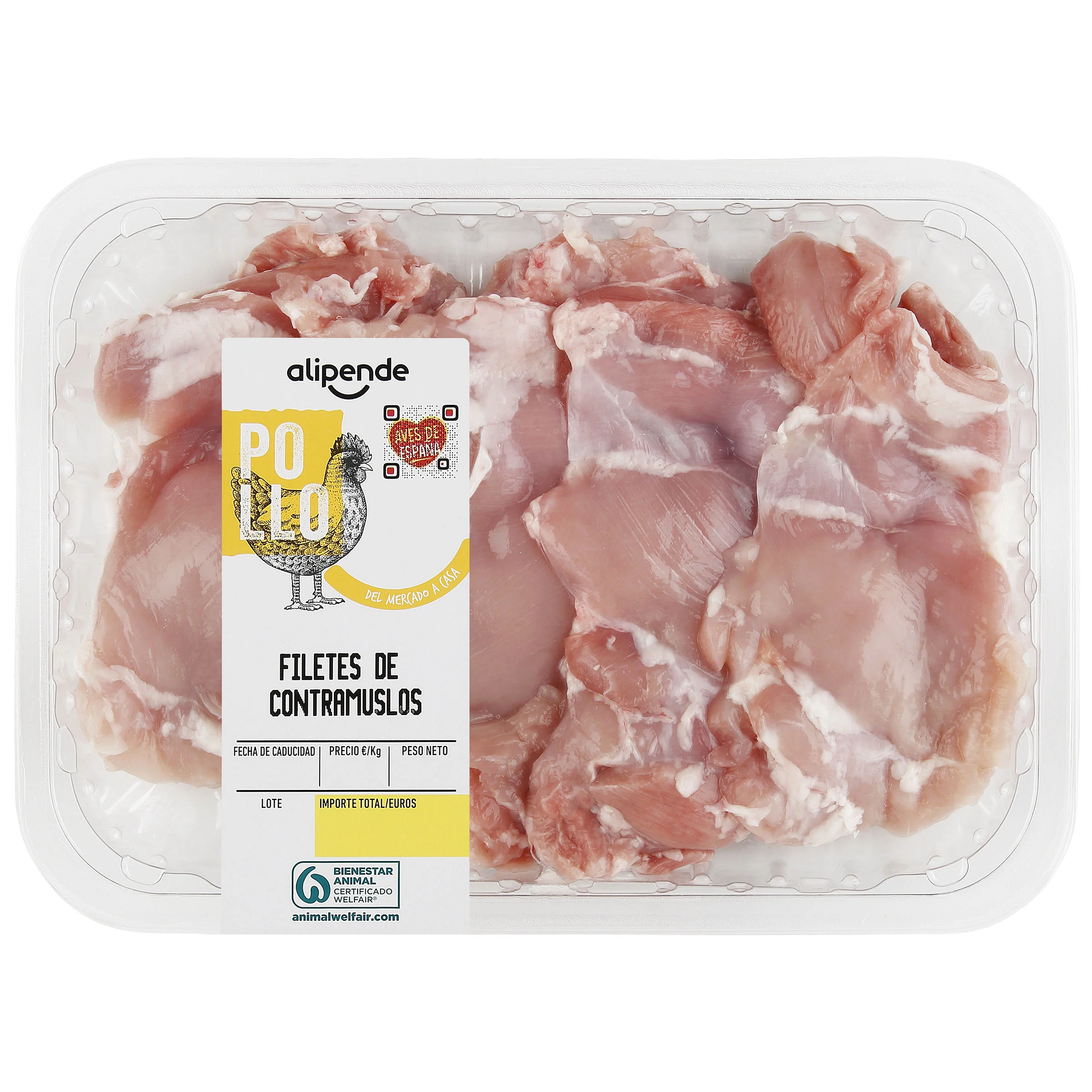 Filete contra de pollo Alipende 525g aproximadamente