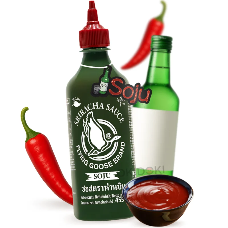 Flying Goose Sriracha Soju Sauce (Vegan, Gluten Free) 455ml