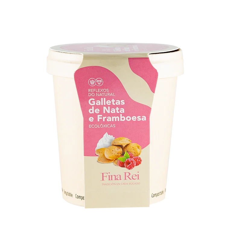 Galletas de nata y frambuesa de Fina Rei, 160 g