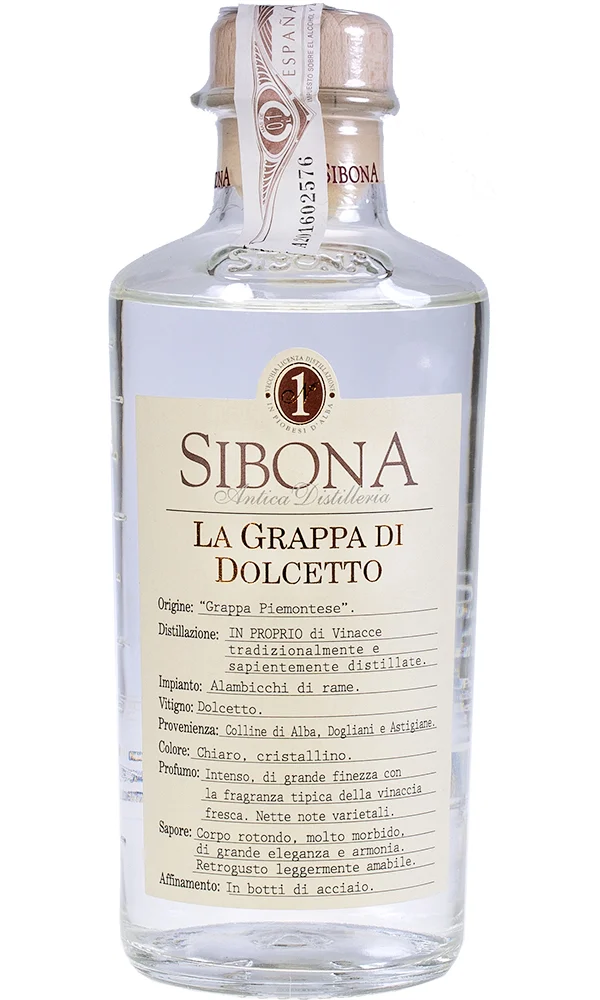 Grappa Sibona Di Dolcetto 50cl.