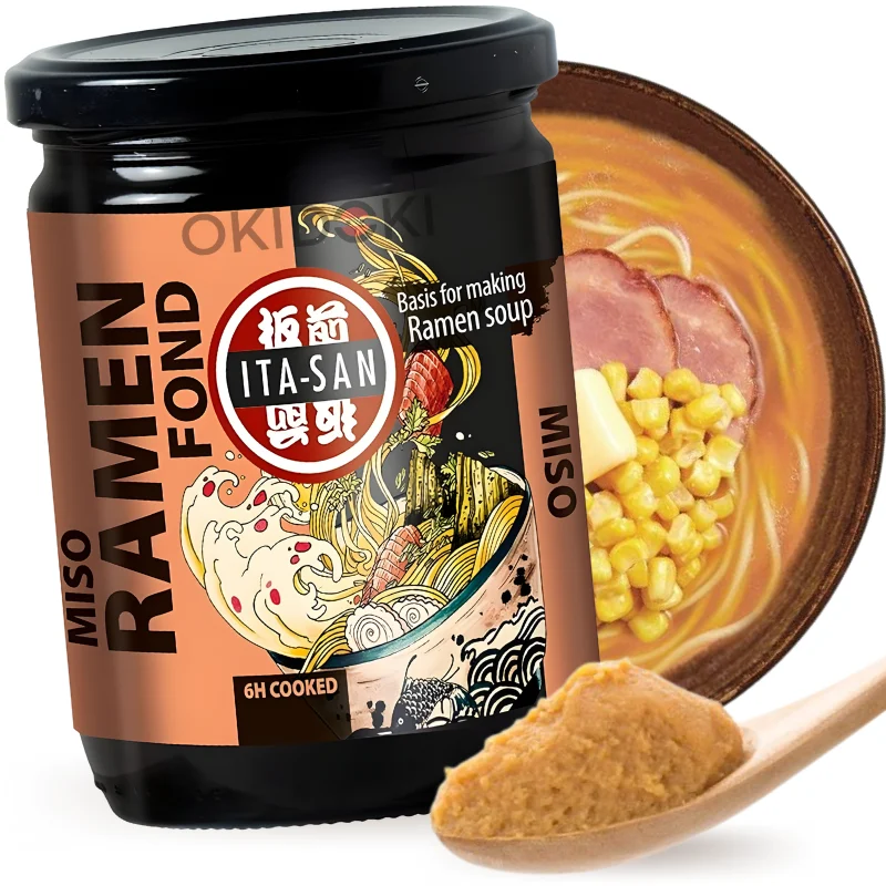 Ita-san Concentrated Ramen Broth Miso Flavor (Vegetarian) 440ml