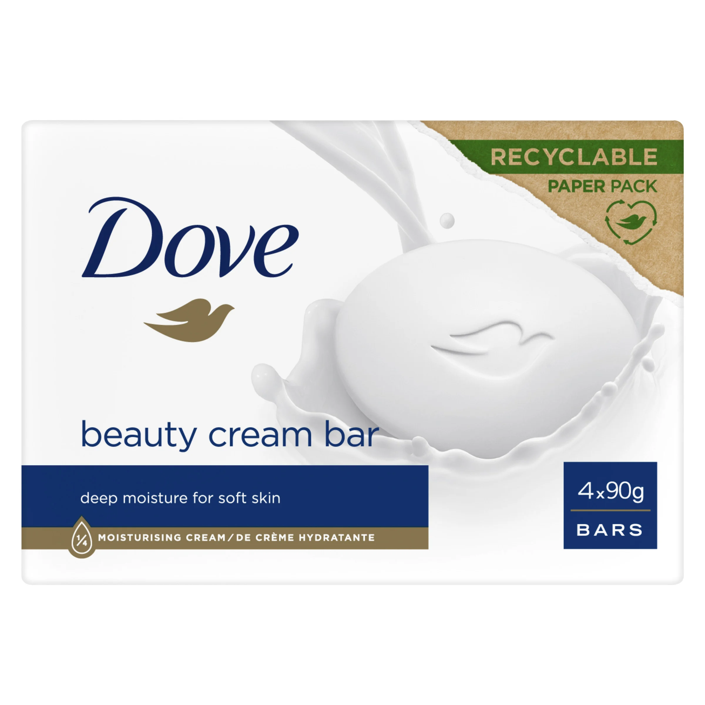 Jabon pastilla Dove 90gr 4 unidades