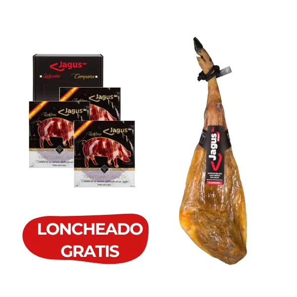 JAMÓN DE BELLOTA 100% IBÉRICOPATA NEGRA "JAGUS SUBLIME" CORTADO A CUCHILLO